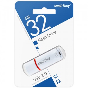 USB-Flash 2.0 32Gb Smartbuy Crown; White (SB32GBCRW-W)