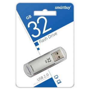 USB-Flash 2.0 32Gb Smartbuy V-Cut; Silver