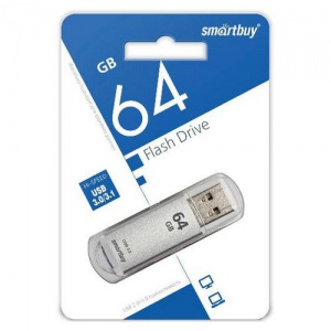 USB-Flash 3.0 64Gb Smartbuy V-Cut; Silver