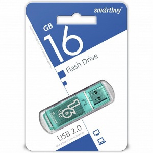 USB-Flash 2.0 16Gb Smartbuy Glossy; Green (SB16GBGS-G)