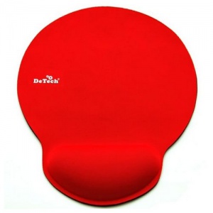 Коврик DeTech DE4 Red (210x240mm) ткань+резиновая основа; с гелевой подушкой