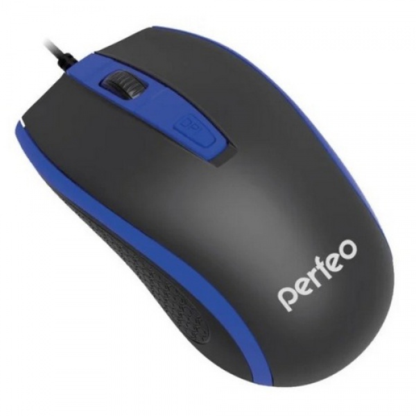 Мышь проводная Perfeo "PROFIL"; USB; 1600 dpi; 1.5m; Black-Blue