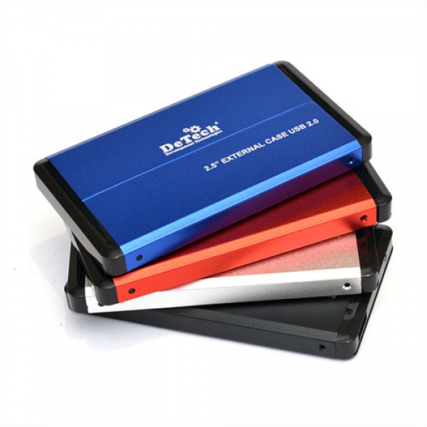 Карман для HDD 2,5" SATA to USB 2.0 DeTech DT-EX25U2 (Red)