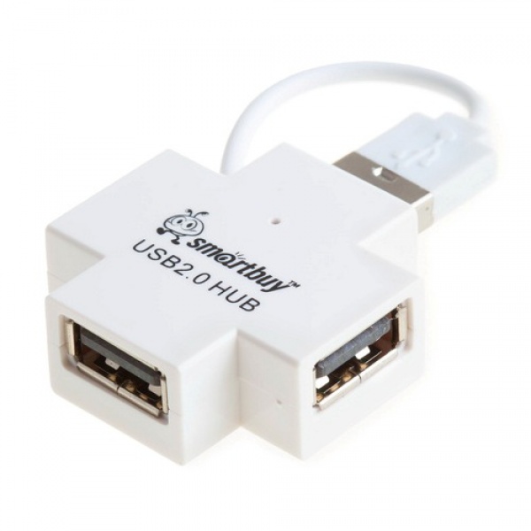 HUB USB 2.0 Smartbuy SBHA-6900-W; 4-port; White