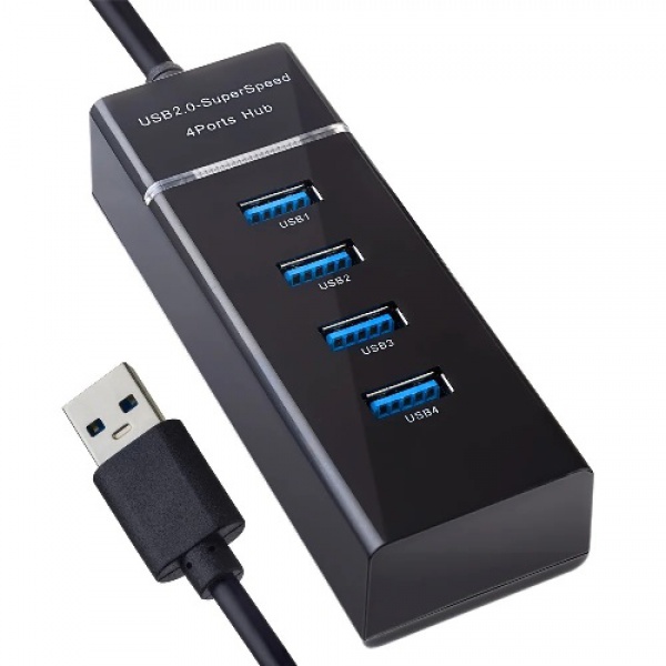 HUB USB 2.0 Perfeo PF-H031; 4-port; Black