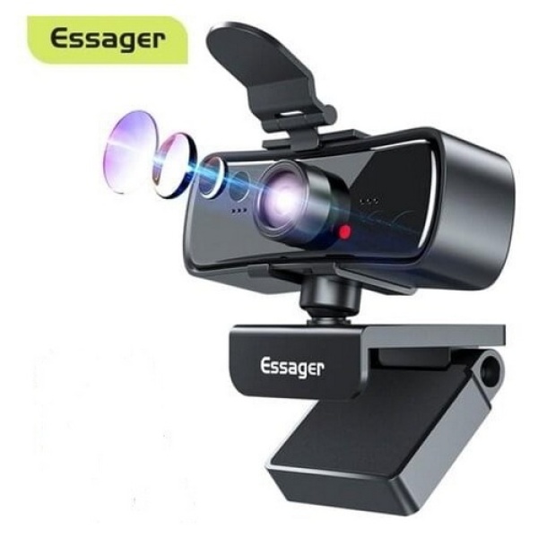 WEB-камера Essager BC301; 1920x1080 (1080p); 2Mp; Black