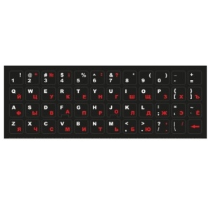 Наклейки на клавиатуру ENG-RU (red)