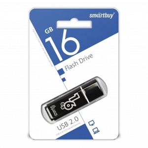 USB-Flash 2.0 16Gb Smartbuy Glossy; Black