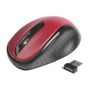 Беспроводная + Bluetooth мышь Smartbuy SBM-597D-R; бесшумная; Red