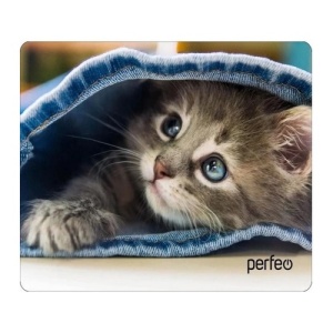 Коврик Perfeo "CAT" №7 (340x280mm) ткань+резиновая основа; прошитый
